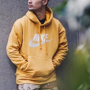 Nike Hoodie Golden Yellow Size Large